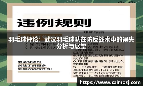 羽毛球评论：武汉羽毛球队在防反战术中的得失分析与展望