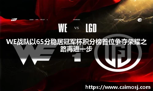 WE战队以65分稳居冠军杯积分榜首位争夺荣耀之路再进一步