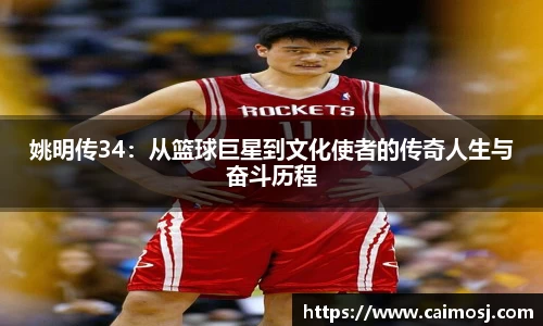 姚明传34：从篮球巨星到文化使者的传奇人生与奋斗历程